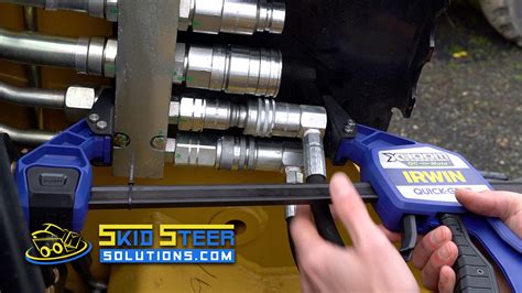 bucket hoses won't connect on 859d skid steer|skid steer hydraulic quick connect.